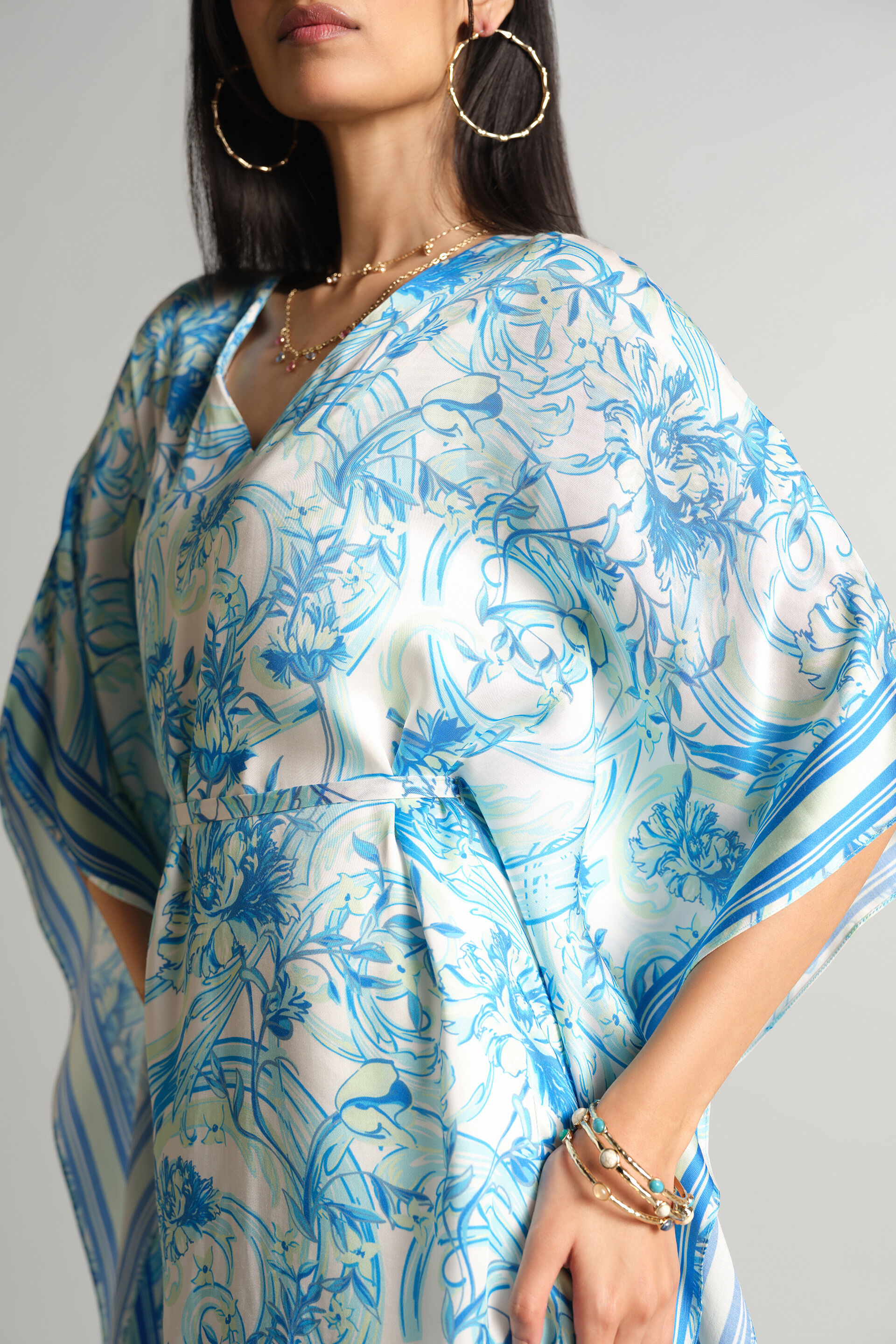 Abstract Blue Dress, Blue, image 5